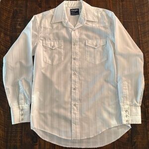 Wrangler Striped Long Sleeve Button Down Shirt